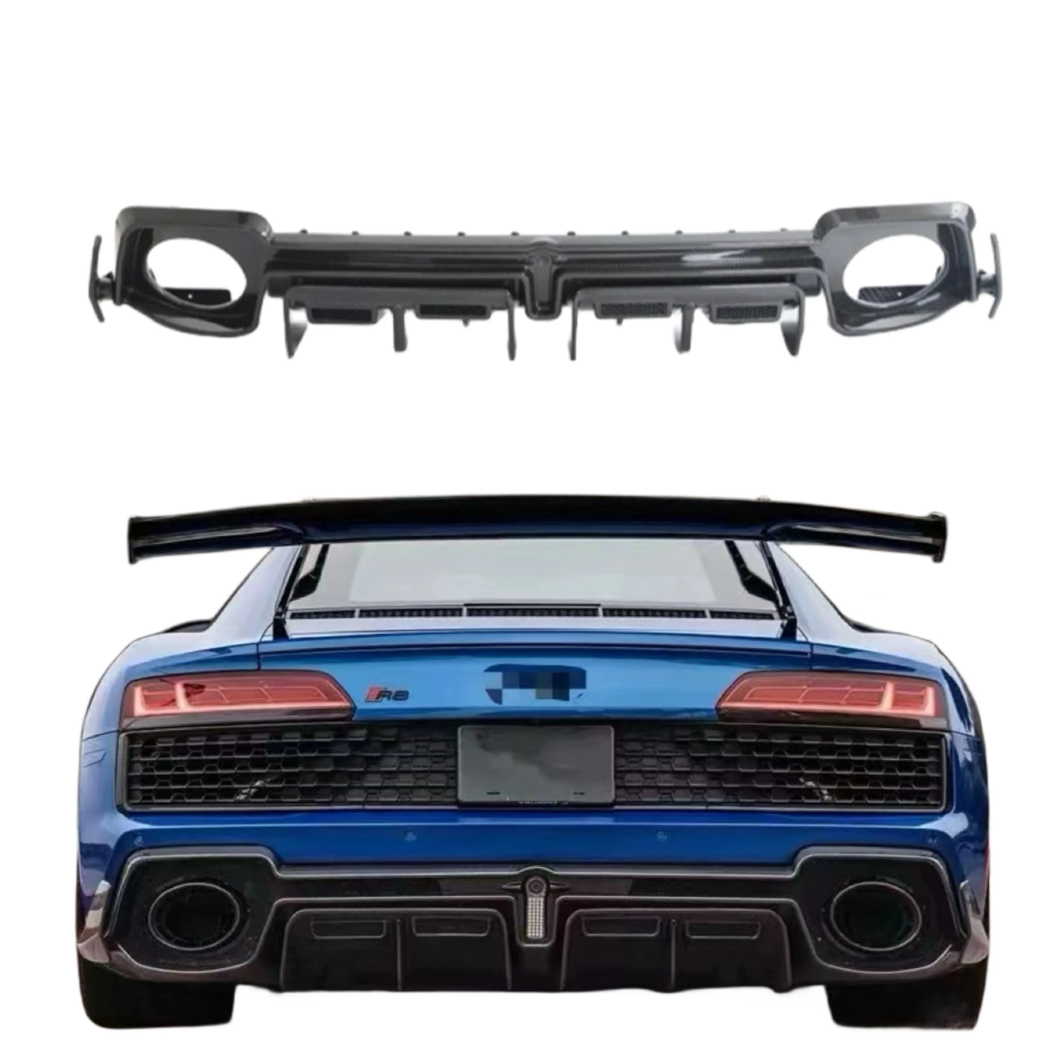 

Caprist Style For Audi R8 Dry Carbon Fiber Front Lip Diffuser Spoiler Side Skirt Body Kit