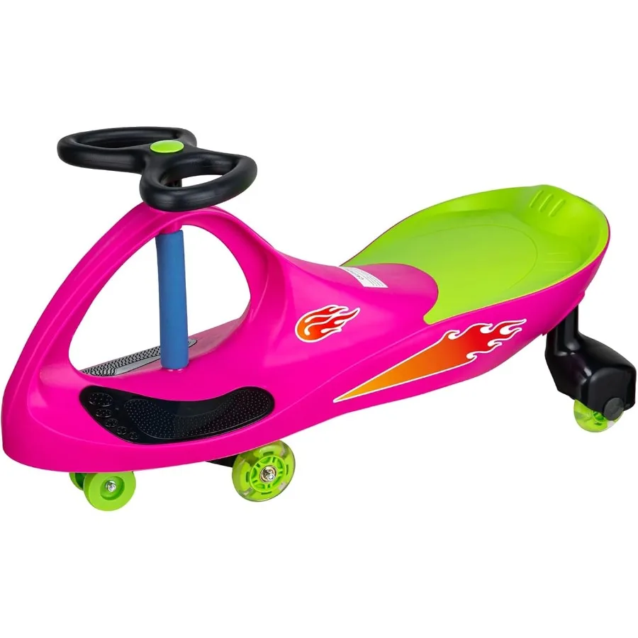 Lightning Glow Rider - Inertia and Movement Powered Ride-On Toy Light-Up Wheels Indoor-Outdoor Play