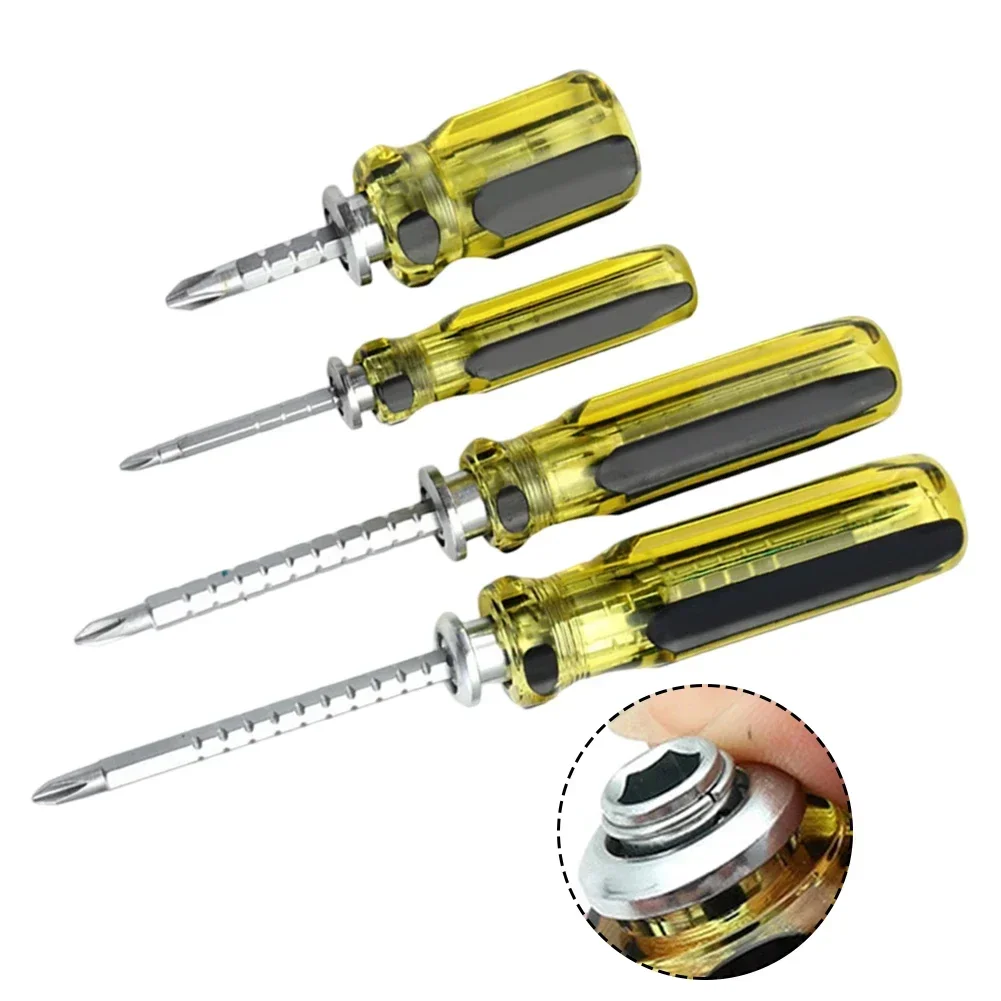 Screwdriver Double-Use Slotted Cross Screwdriver Removable Adjustable Chrome-Vanadium Steel Screw Driver Hand Tool