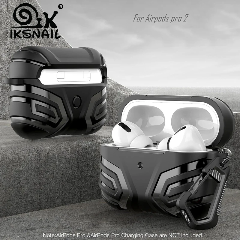 

IKSNAIL for Airpods Pro 2 Case with HaloLock Armor Tough Case for Airpods Pro 3rd/2nd/1st Gen Protective Safe Case with Keychain