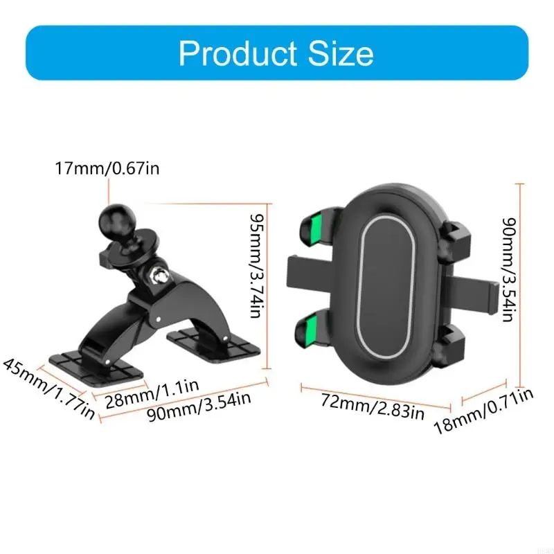 Регулируемый держатель на 360 градусов, автомобильная подставка, лобовое стекло для навигации мобильного телефона H8WD