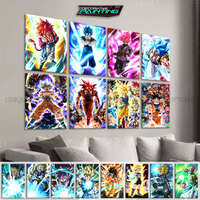 Dragon Ball Canvas Picture Goku SSB Kaioken Vs Vegeta SSB Evolution Home Decor Painting Wall Art Print Poster Bedside Background