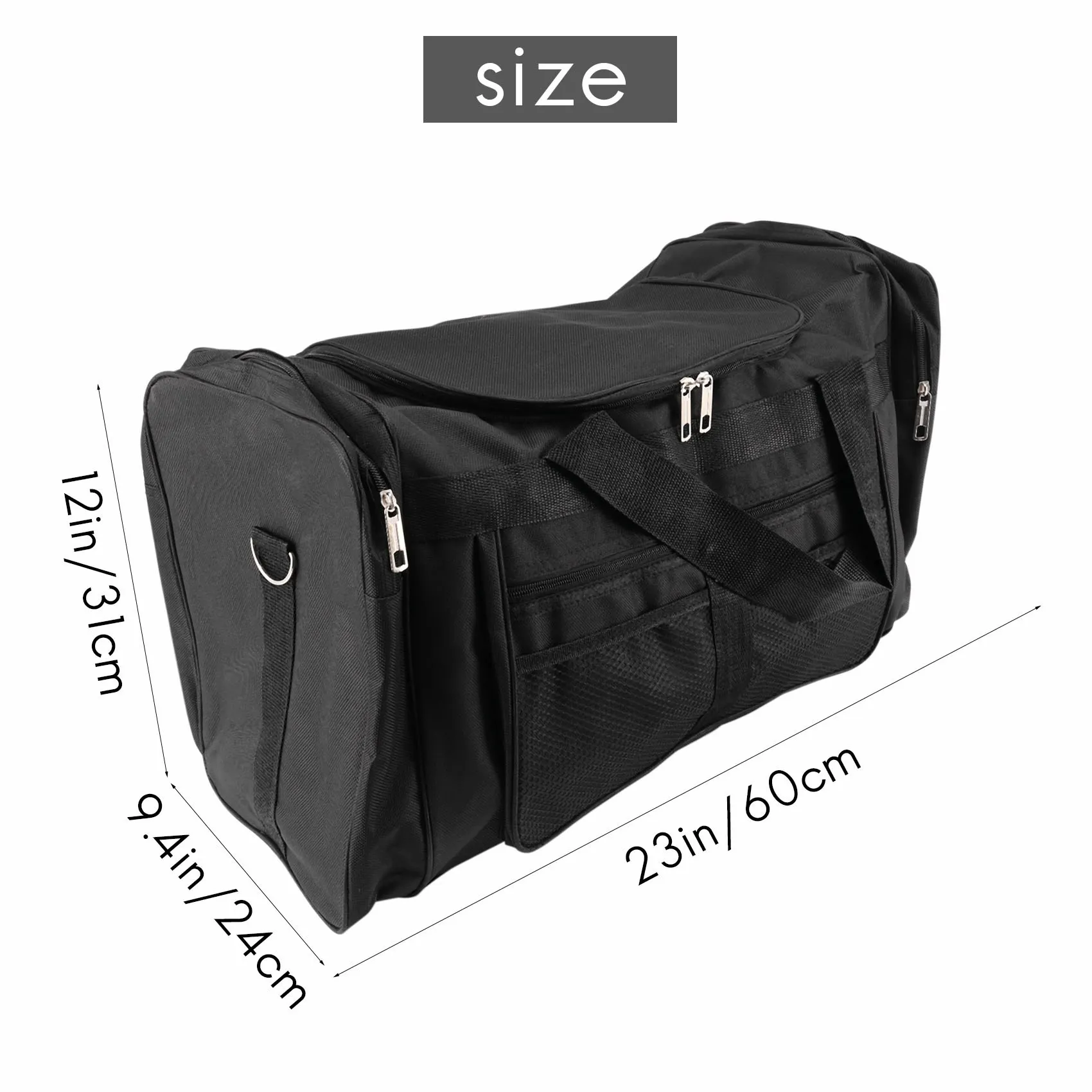 حقيبة اللياقة البدنية للرجال والنساء حقيبة رياضية محمولة للياقة البدنية واليوجا والسفر وحقيبة كتف للتدريب على اللياقة البدنية باللون الأسود-ABWY #6