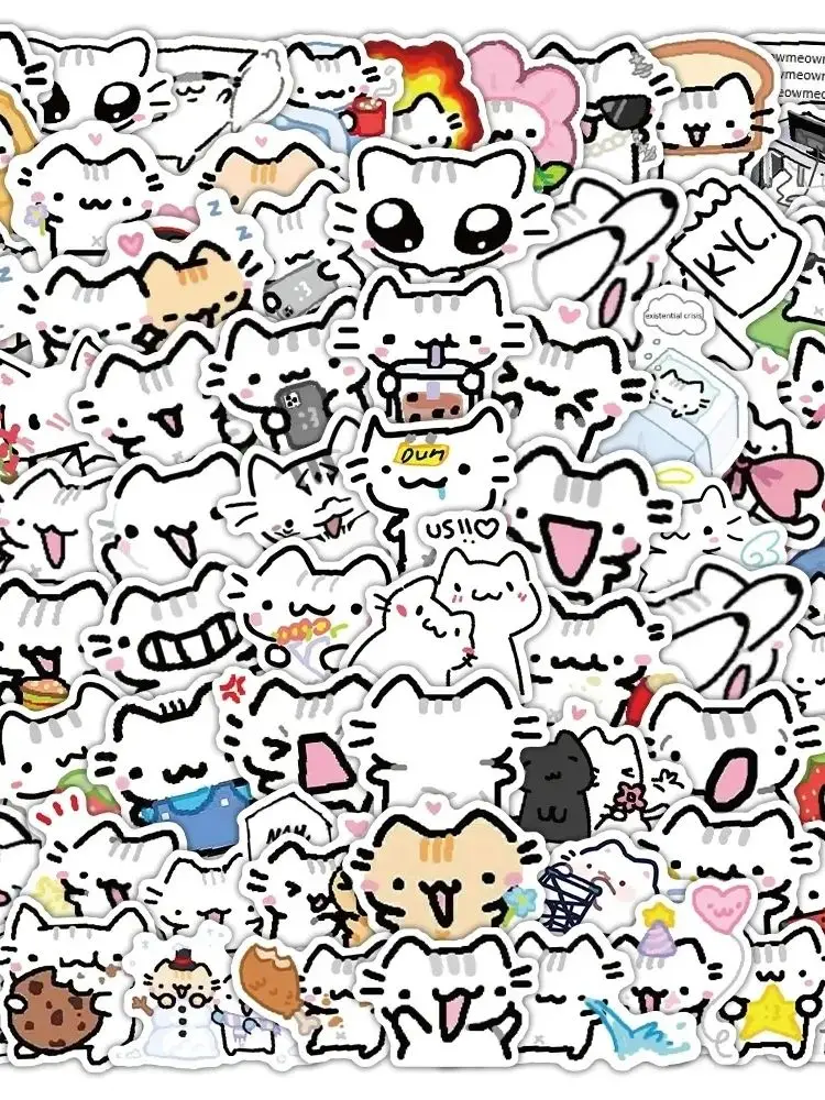 AliExpress GOGOTU 72PCS Cute Pokky Cat Stickers Kawaii Animal Meme Graffiti Decals Luggage Laptop Phone Guitar Car Bike Skateboard Sticker Gifts