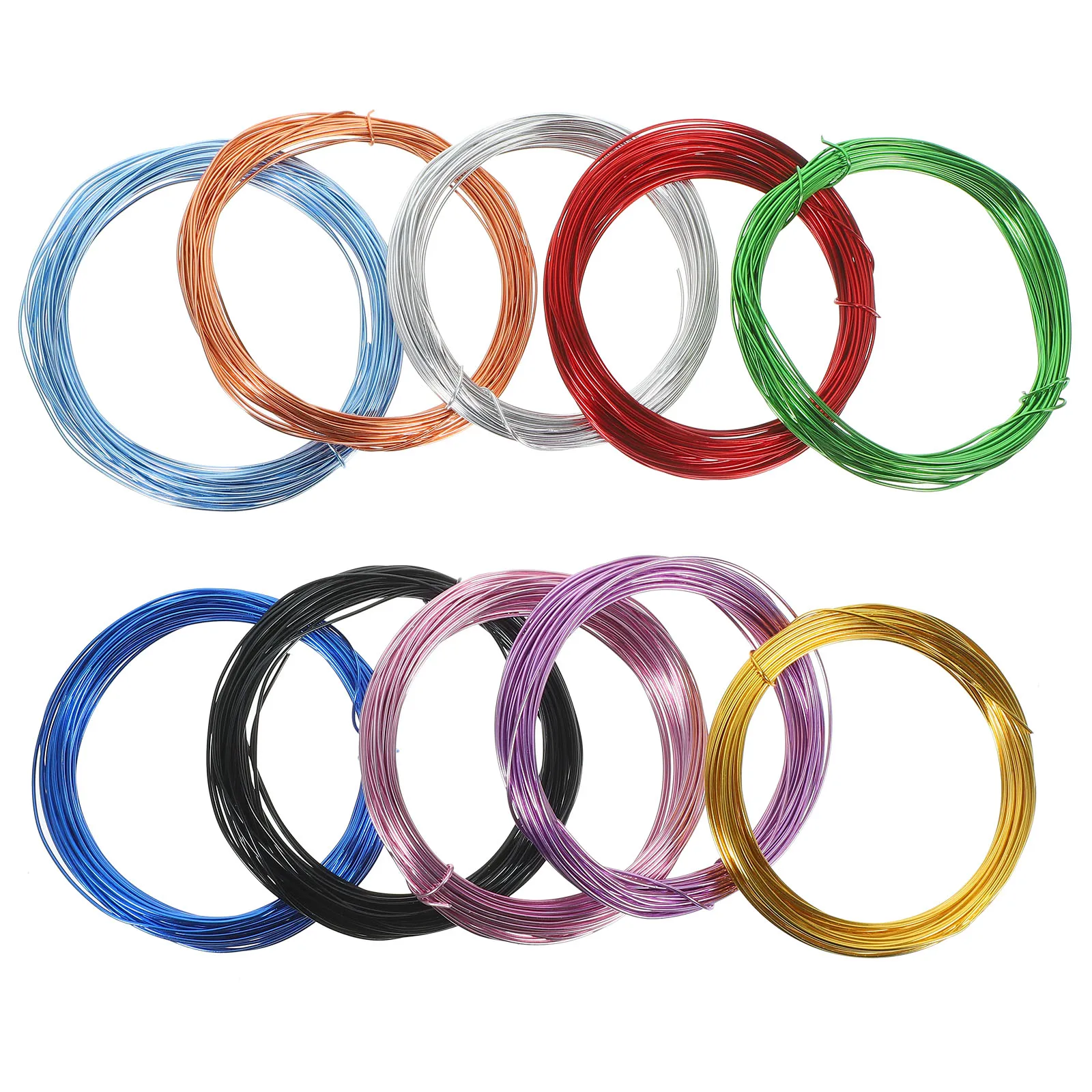 

10 Rolls Colorful Aluminum Wire Aluminum Wire For Diy Crafts DIY Crafts Jewelry Making 10 Colors 10m Each Flexible Anodized