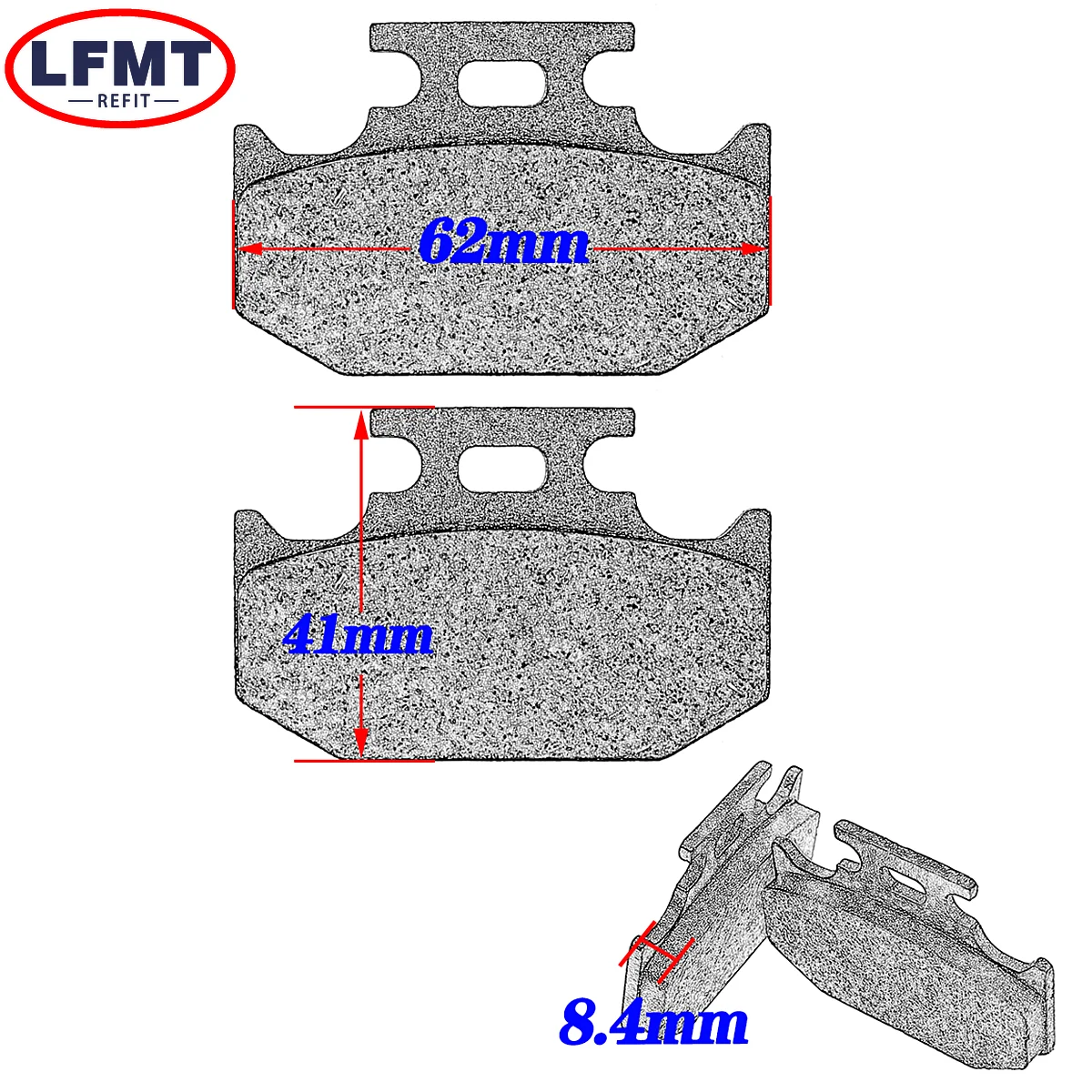 Motorcycle Rear Brake Pad Set for SUZUKI DR250 350 650 RM125 250 TS125R 200R KAWASAKI KLX KDX YAMAHA WR125 250 500 YZ125 250