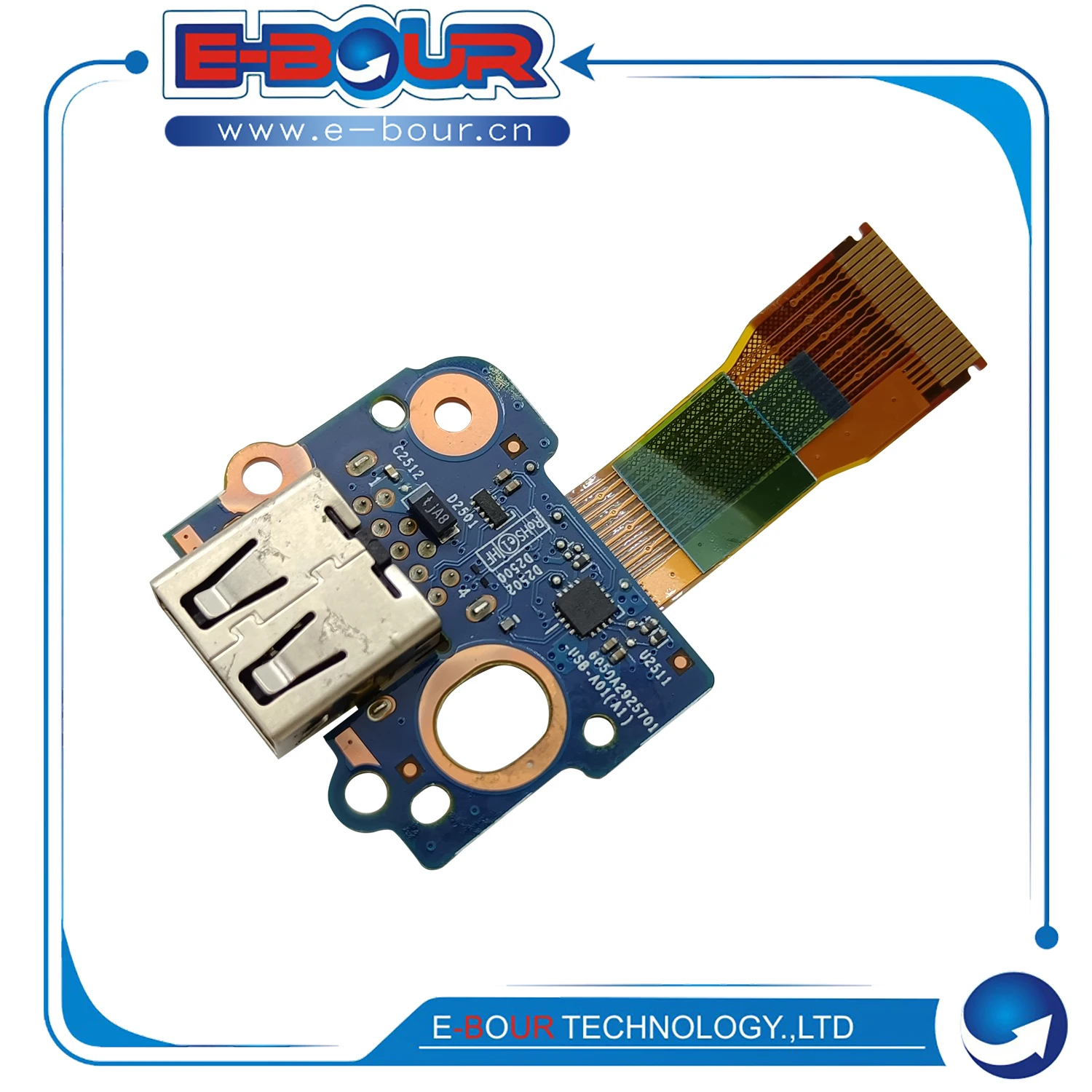 Laptop USB Board for Elitebook 840 G5 E475341CY-3 6050A2925701 Notebook USB Port Circuit Board Audio Board with Flex Cable New