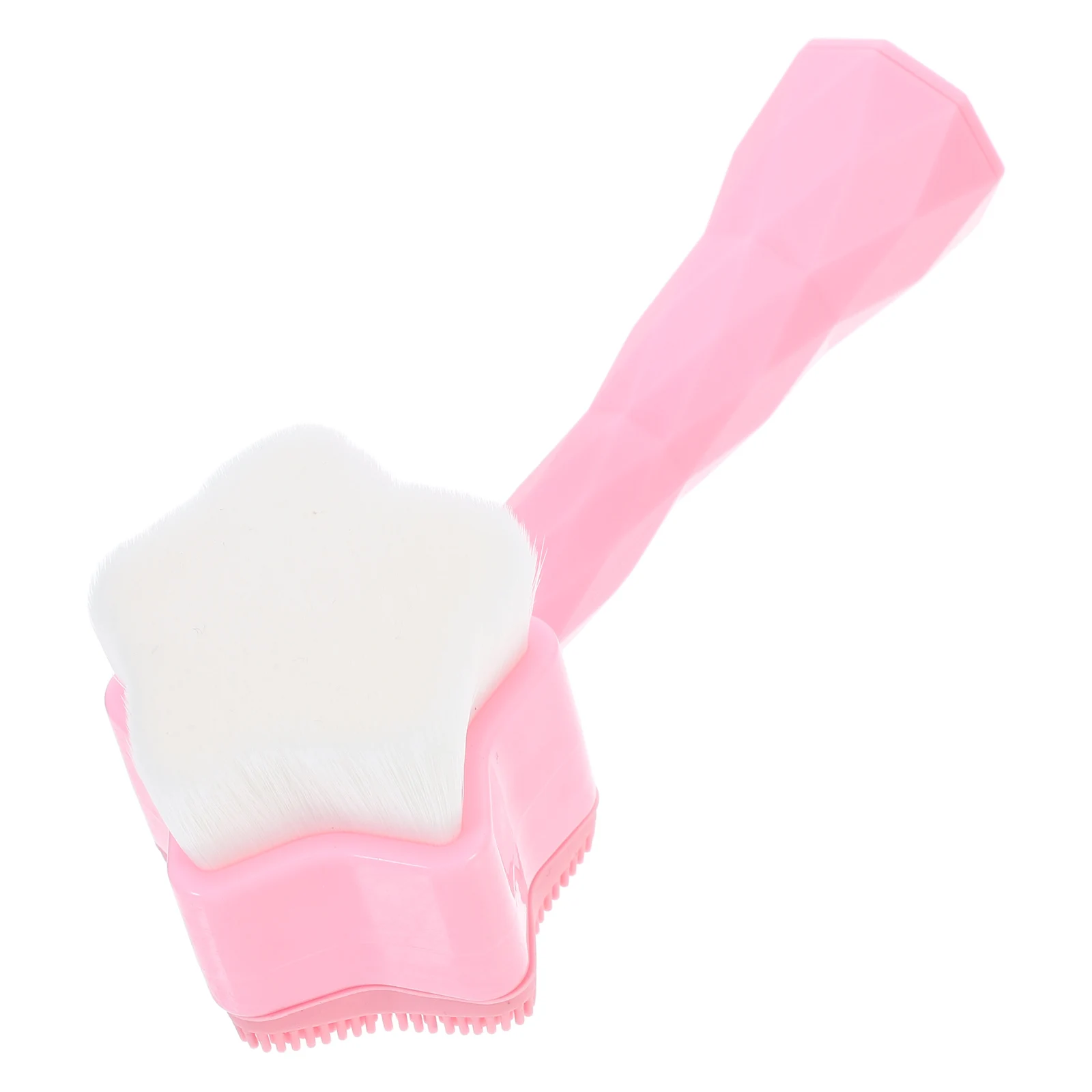 

Facial Cleansing Brush Soft Durable Plastic Ergonomic Handle Lightweight Portable Home Travel Use Body Fruit Cleaning Tool Skin