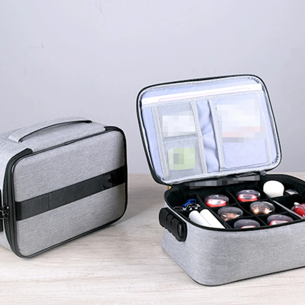 

1pc Financial Box Stamp Organizer Durable Oxford Cloth Compartment Storage Stamper Trays Portable Multiple Storage