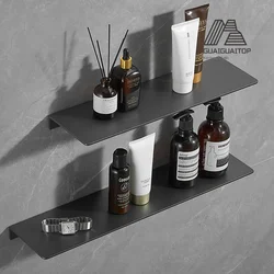 Non Perforated Bedroom Living Room Bathroom Wall Mounted Space Aluminum Storage Rack, Kitchen Storage Seasoning Rack Wall Shelf