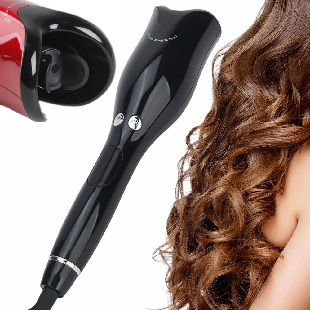 Smart Auto Curling Wand-LCD Screen Rose Hair Styler with Fast Heating & 5 Temperature Settings, Salon Results at Home