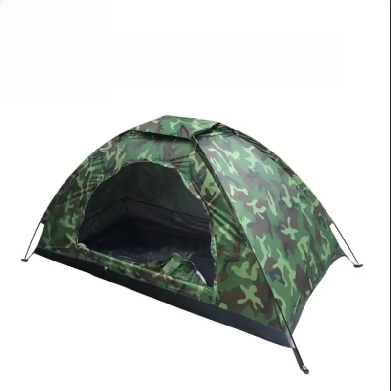 

Durable Waterproof Single-Person Camouflage Tent for Outdoor Leisure Camping Oxford Cloth Single-Layer Tent Camping Sunshade