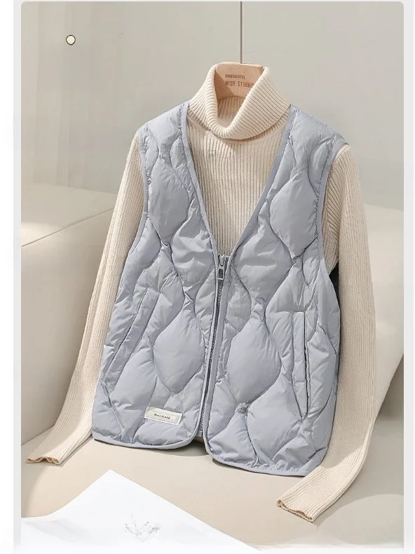 ort V-ne Damen Jaet 2025, Herbst, neue Sle, vielseitige Innenbekleidung, Oberbekleidung, Polyesterfaser, bestickt, Spleiß, dünnes Modell