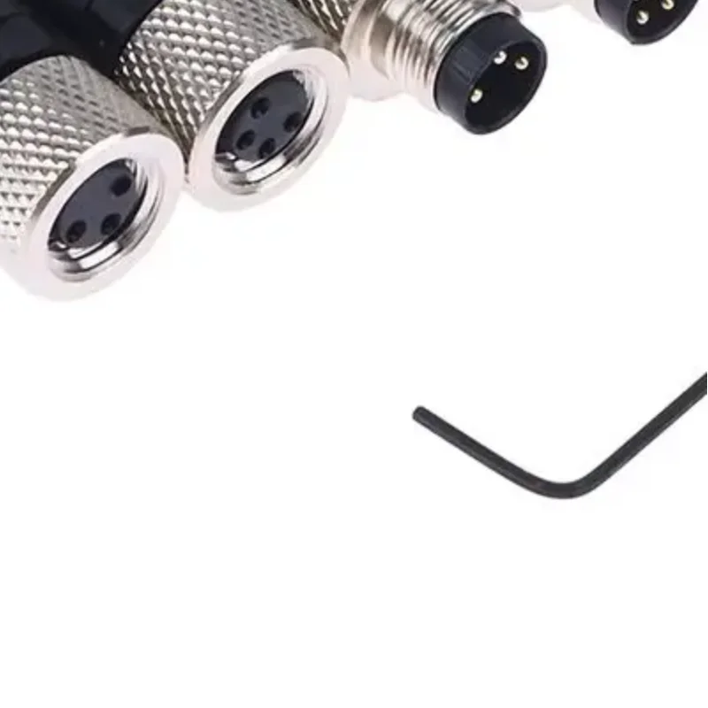 M8 Sensor Connector Waterproof Male&female Plug Screw Threaded Plug Coupling 3 4 Pin Flange Socket Back Mount