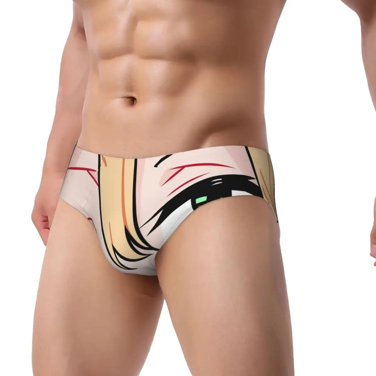 Custom Genshin Impact Hifumi Face Briefs Underwear Men Comfortable Stretch Funny Print Panties