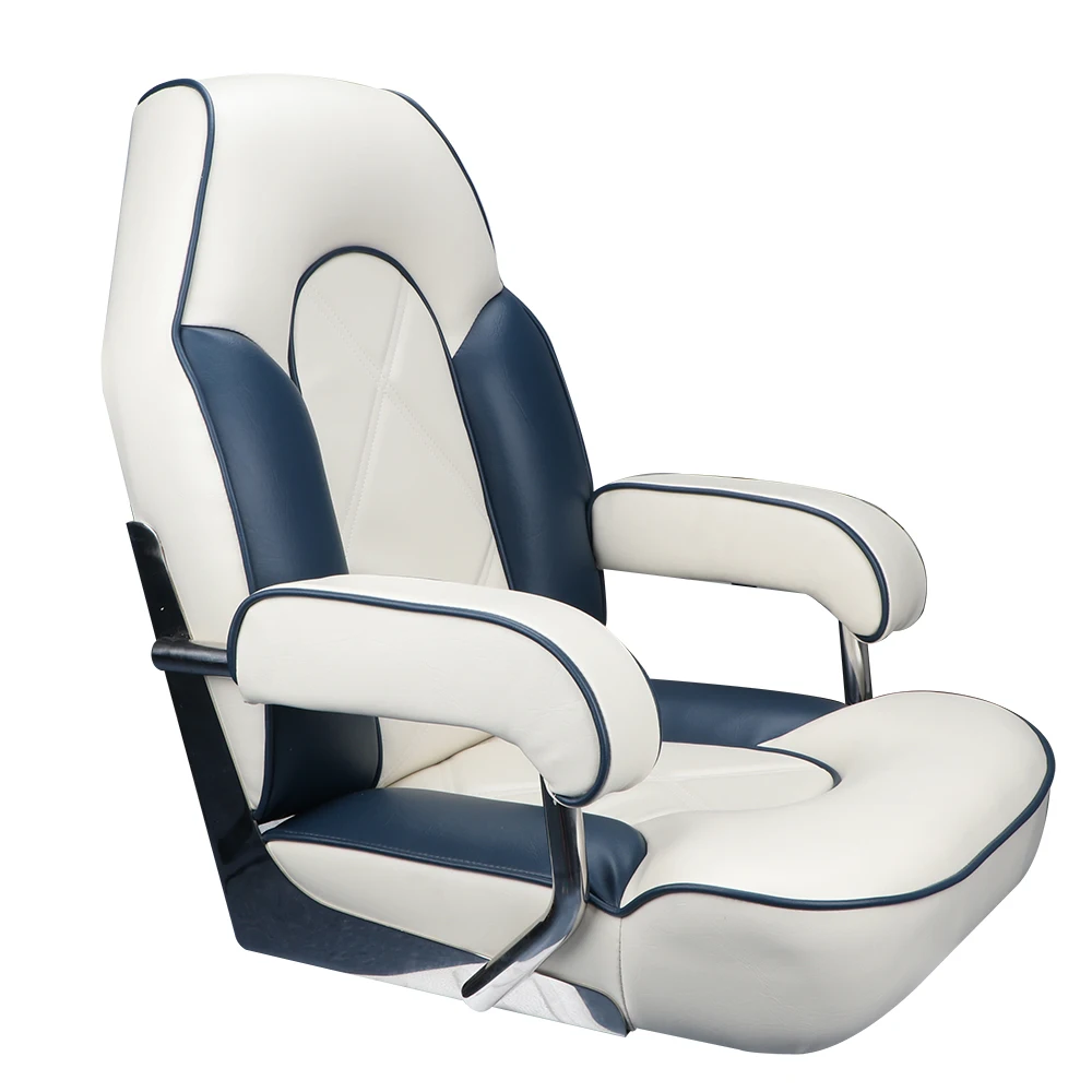 Customized Professional Pu Leather High Back Folding Boat Chair Marine Seats For Sale