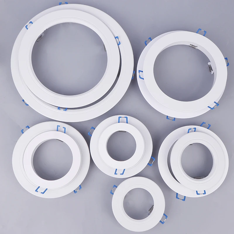 1pc LED Downlight Spotlight Bracket Light Stand Adapter Lamp Shade Rings Hole Enlarge White Outer Frames Cut Out Remedial Circle