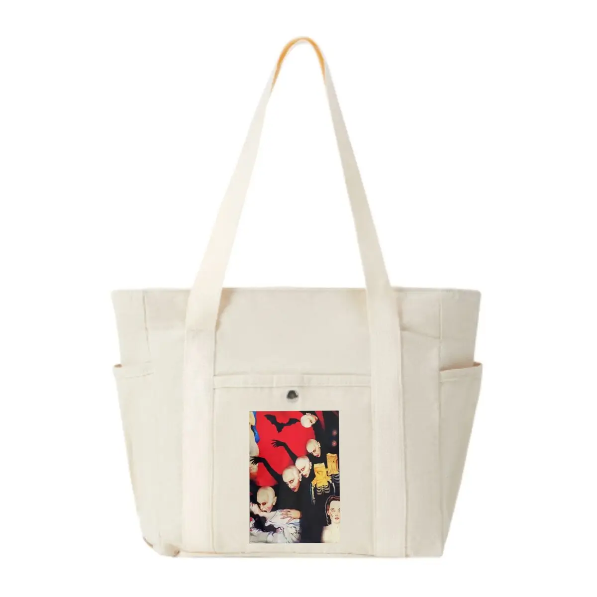 

Classic Vampire Horror Art Pattern Casual Canvas Tote Women's Basic Vintage Work Commute Bag