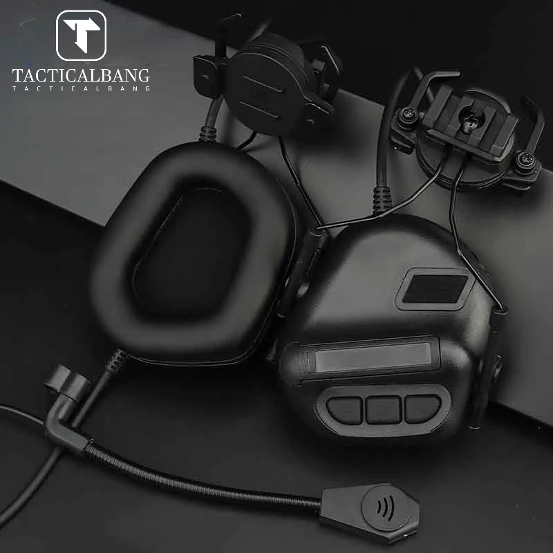 

Tacticalbang | Helmet-Type Tactical Headset Outdoor Shooting Earmuff HD-11 Sound Pickup Noise Reduction Headphone