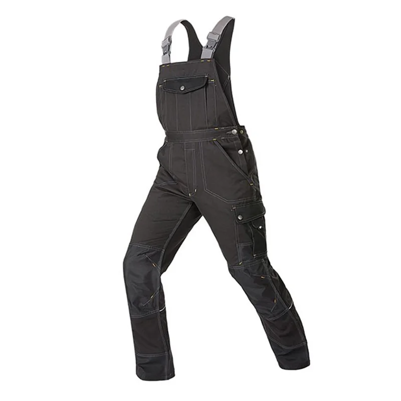 Work Overalls for Man Protection with Reflective Strip MultI Pockets Overalls Jumpsuit Men Workwear