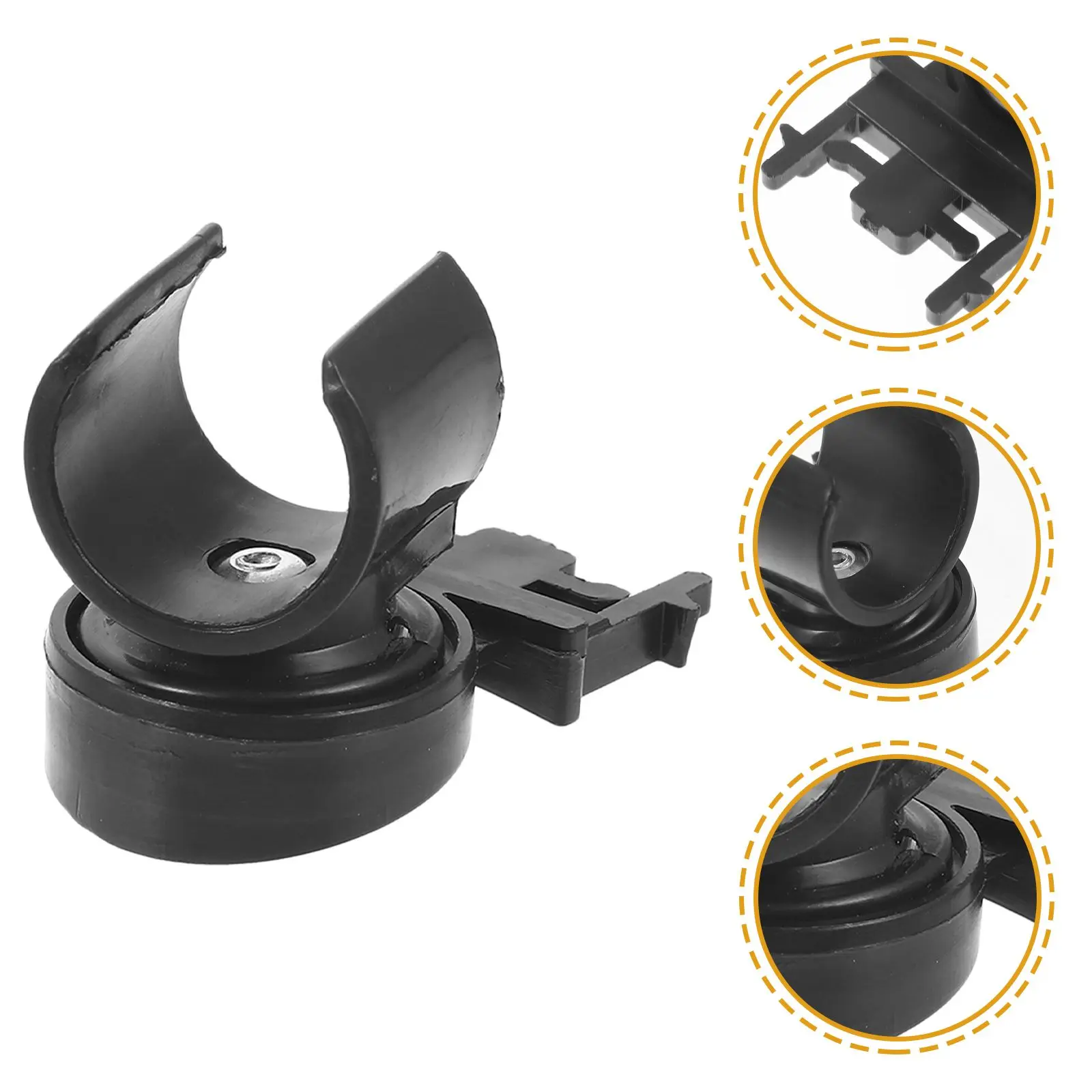 Hard Hat Flashlight Holder Clips Black for Full Brim Stand Headlamp Strap Lightweight Comfortable