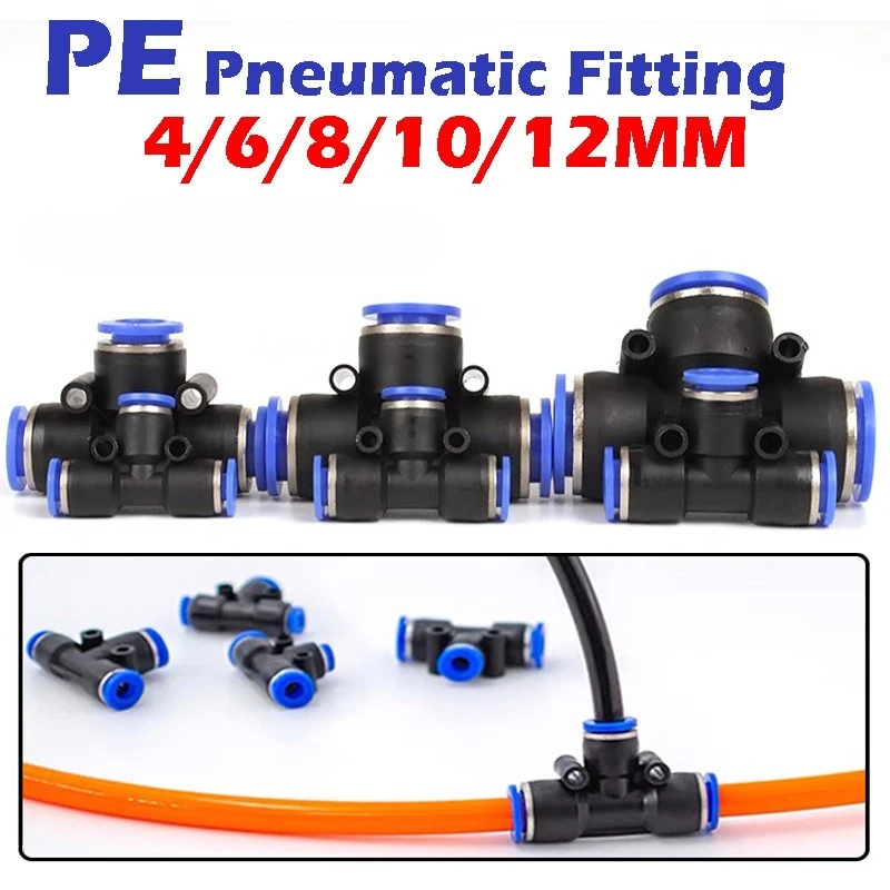 

10PCS Pneumatic Fittings Quick Connector Plastic PE PEG 4mm 6mm 8mm 10mm 12mm Push Into Pluglug Air Hose Fitting Tube Connectors