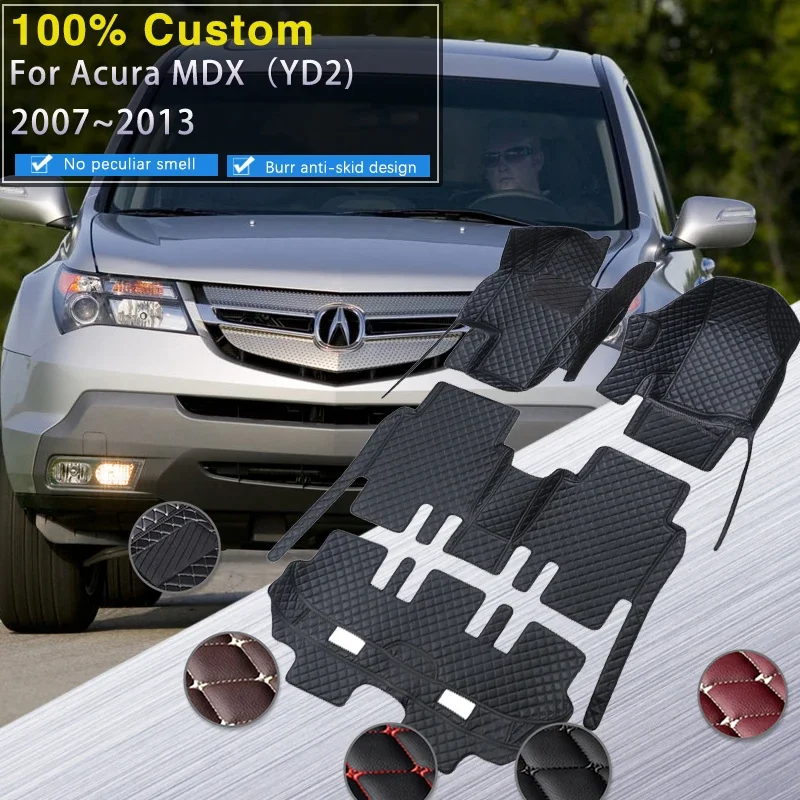 

Качественные автомобильные коврики для Acura MDX YD2 MK2 2007 ~ 2013 Кожаный напольный коврик Прочные коврики Авто коврик Внутренние детали Автомобильные аксессуары 7