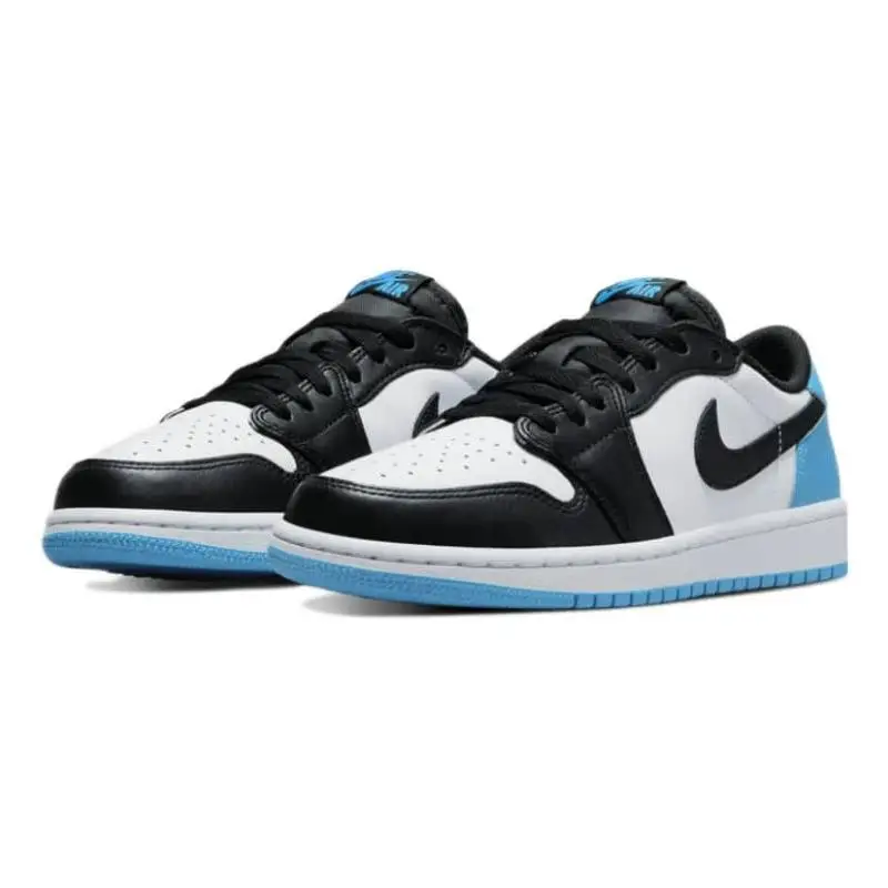 Nike-Air Jordan Tênis Retro para as Mulheres, Low OG 'UNC' Shoes, CZ0775-104, 1