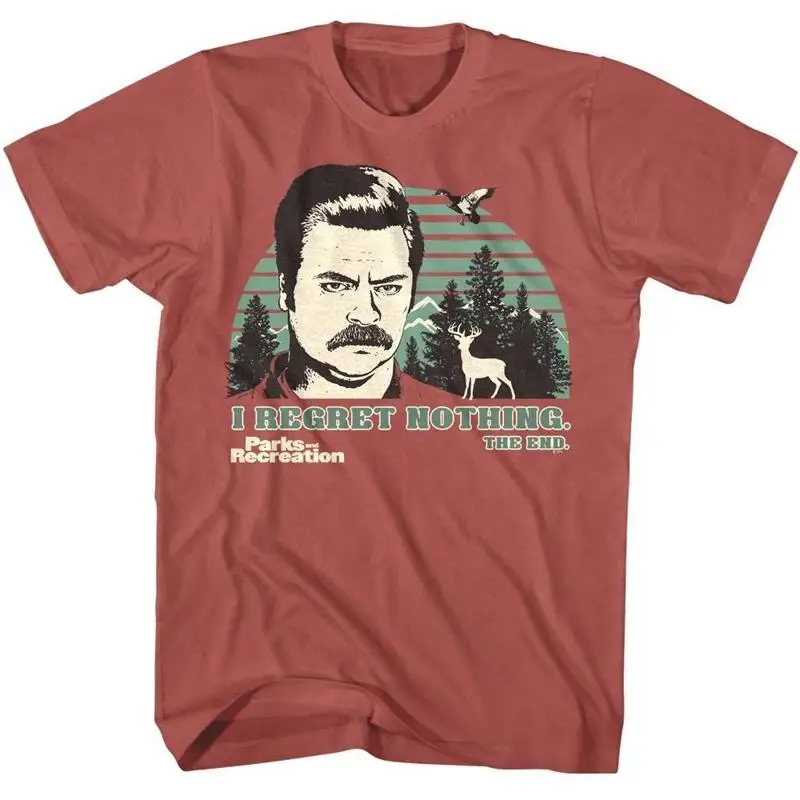 

Мужская футболка Parks and Recreation I Regret Nothing
