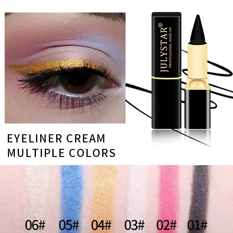 Blau Schwarz Augenstift Frauen Auge Schönheit Werkzeuge Make-Up Kosmetik Eyeliner Dicken Eyeliner Gel Stift Schwarz Eye Liner Creme Glitter