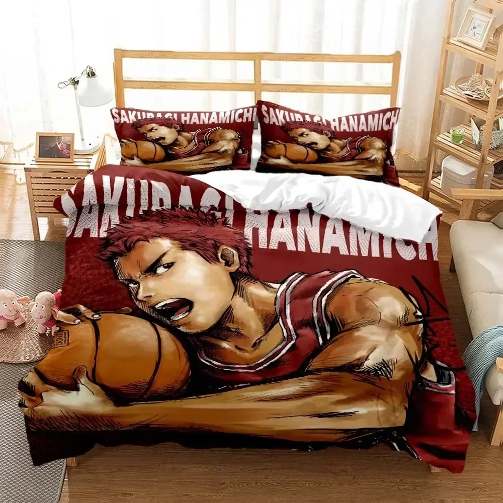 

3D Print Slam dunk Digital Print Bedding Set Single Twin Double Queen King Cal King Size Bed Linen Set
