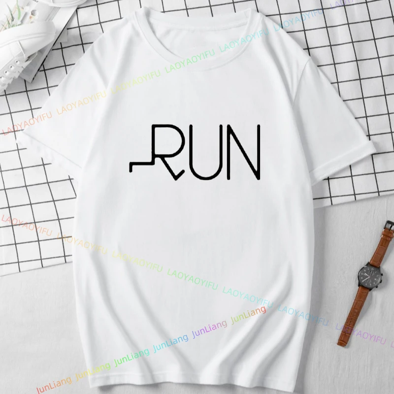 Run Men's Shirts Runer Short Sleeve Tee Running Shoes Funny Gifts Life Style Vintage Unisex Tops Streetwear Harajuku Man Clothes