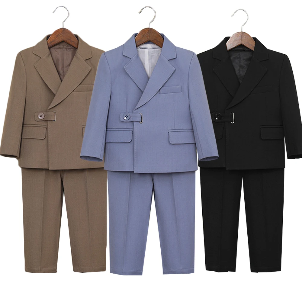 

Children's Suit Sets Flower Boy Suits Wedding Kids Fashion Performance Costumes Children Tuxedo Blazer+Vest+Pants 3PCS Formal