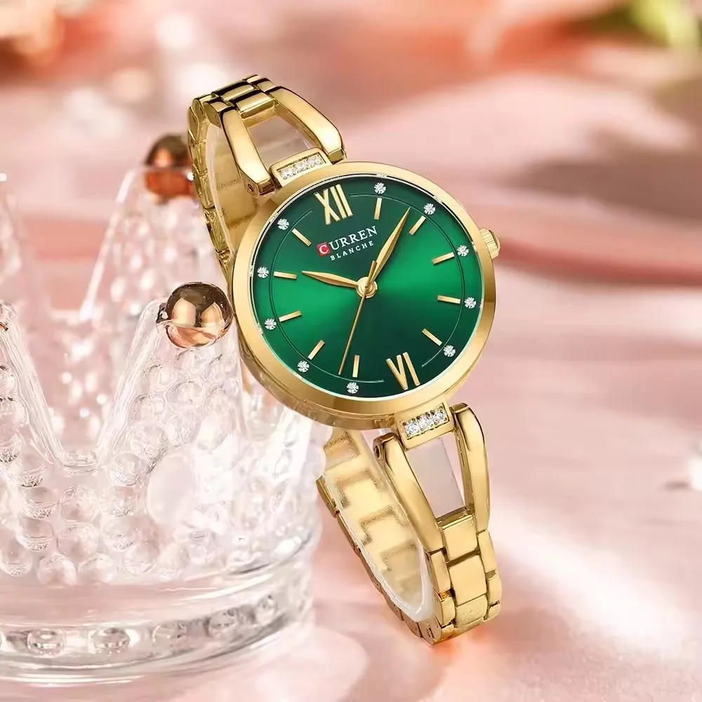 CURREN 9092 Waterproof Women Watch Top Brand Luxury Lady Girl Wristwatch Elegant Stainless Steel Bracelet Original Female Clock