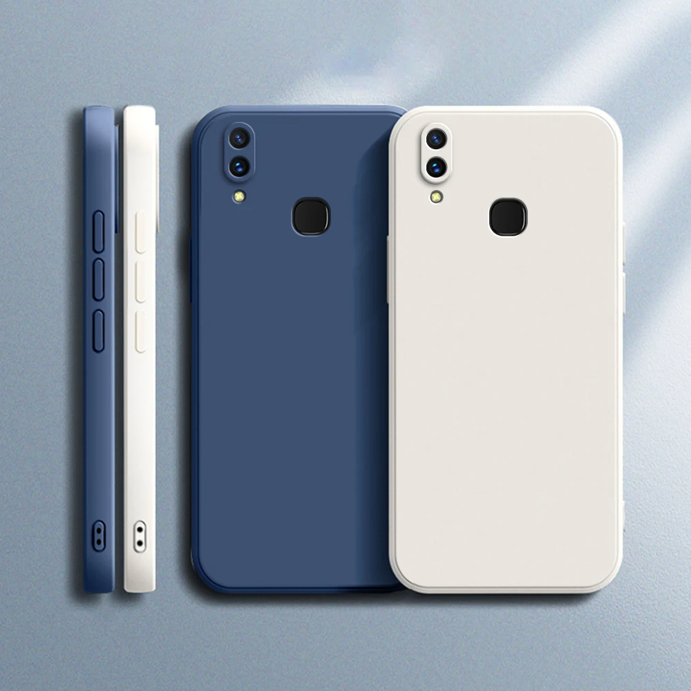 Quadratische Silikon-Handyhülle für Samsung Galaxy A20 A20S A30 A30S A50 A50S Kamera, schützende Rückseite