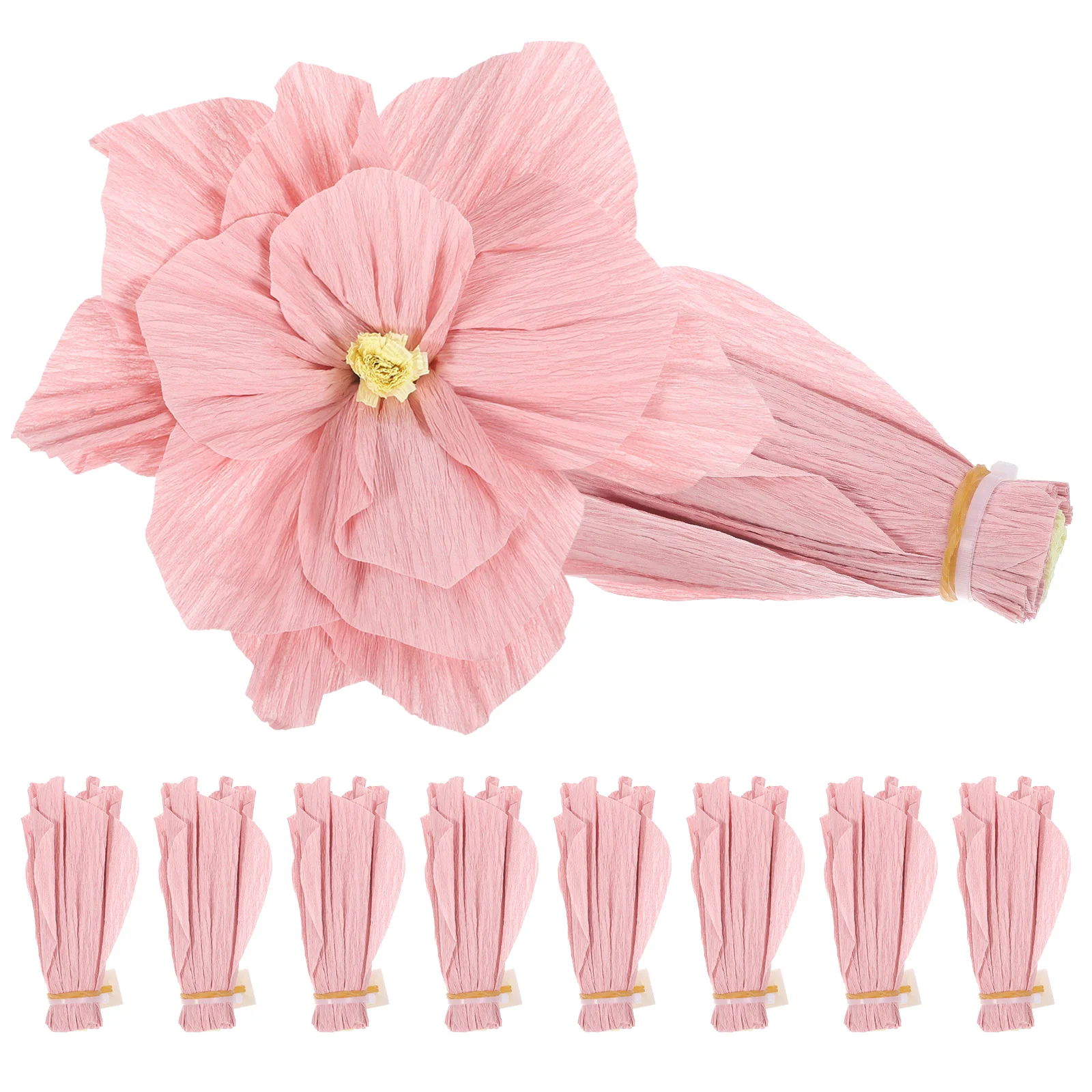 10 Pcs Crepe Paper Bouquet Flower Pendants Craft Adorn Flowers Decorations for Wall Crafts Party DIY Home Furniture Supplies