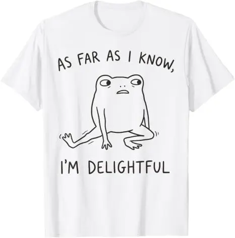 Soweit ich weiß, bin ich ein entzückender Frosch – Sarkastisches Humor-T-Shirt, Y2k-Persönlichkeits-Witz-T-Shirt, unbeholfener Frosch, ästhetische Kleidung, Geschenk – Detail 16