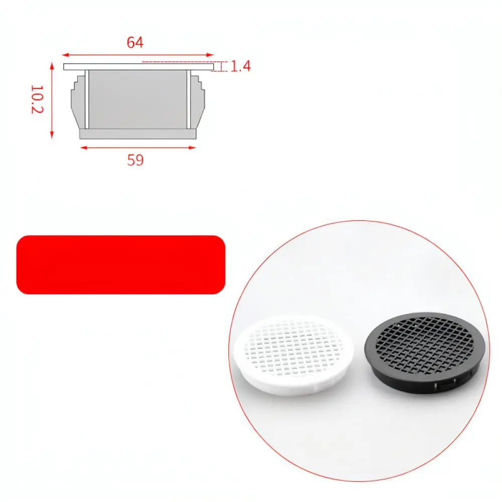 Cabinet Air Vent Cover Ventilation Mesh Grill Round Plastic For Furniture Wardrobe Closet Shoe Cabinet Breathable Hole Insert