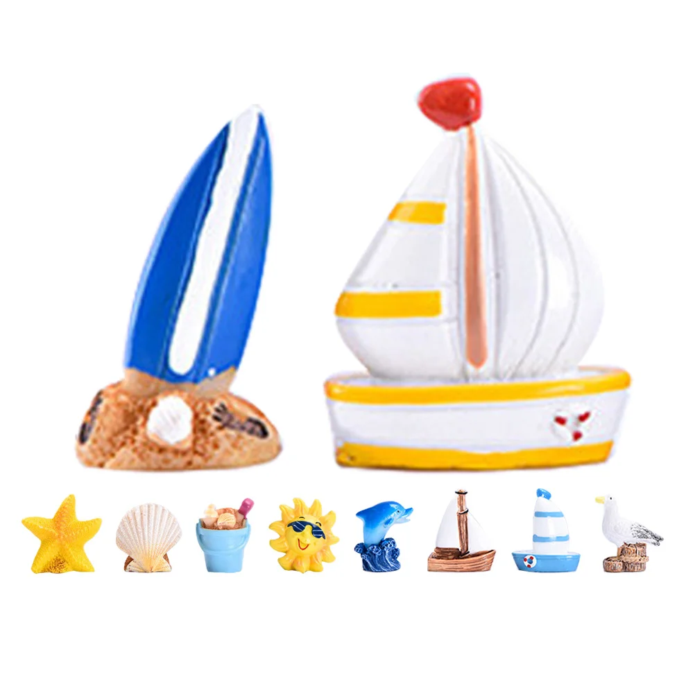 

10Pcs Resin Marine Decor Mini Sea Statue Aquarium Ornament Durable Colorful Fish Tank Decoration Artificial Marine Themed Statue