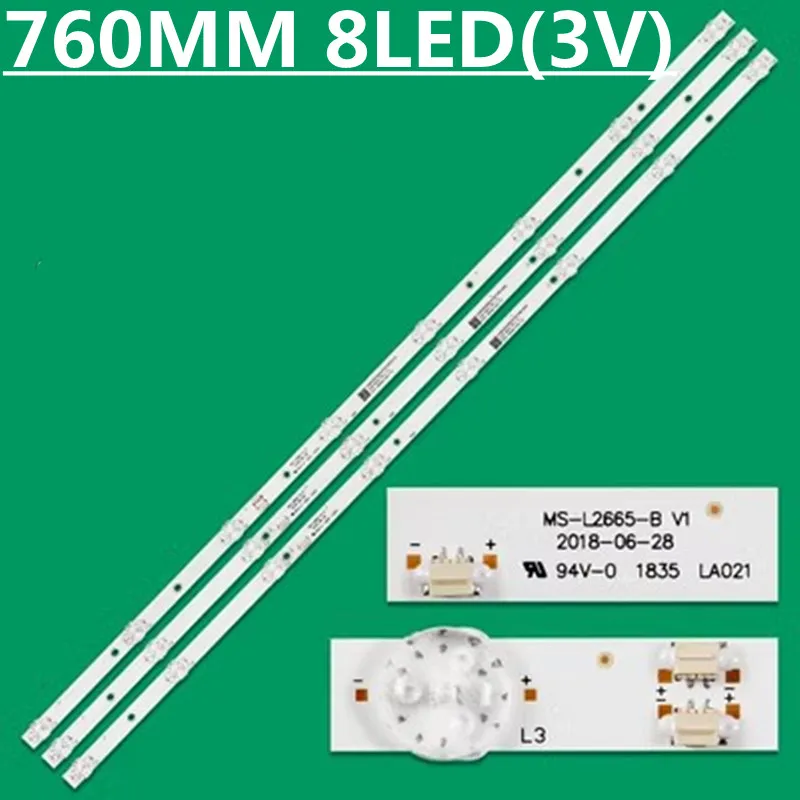 

10TV=30PCS LED Strip 8 lamp for 40"TV EU40DT200 MS-L2665-A MS-L2665-B R72-40D04-004/5-13 VVK 40lem-1043/fts2c 40f9000st LA021