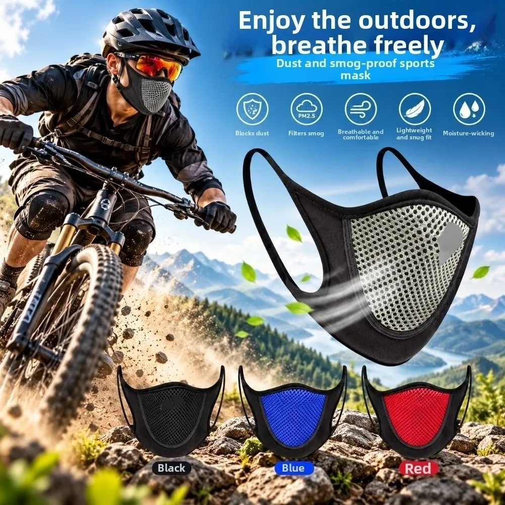 Fashion Mesh Hollow Breathable Face Mask Anti Pollen Anti-UV Sport Face Mask Earloops Windproof Protective Mask Riding