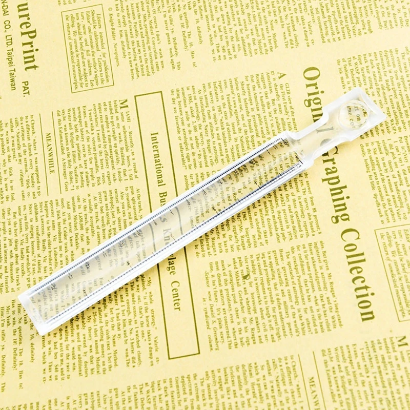 Handheld Clear Magnifier Bar Magnifying Ruler with Scale Office Home School Supplies 2 in 1 Measuring Tool Clear Ruler