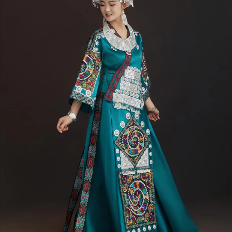 Vêtements de performance de danse de voyage d'aviation, robe de village adulte minoritaire, ensemble de vêtements ata ao, 600, nouveau