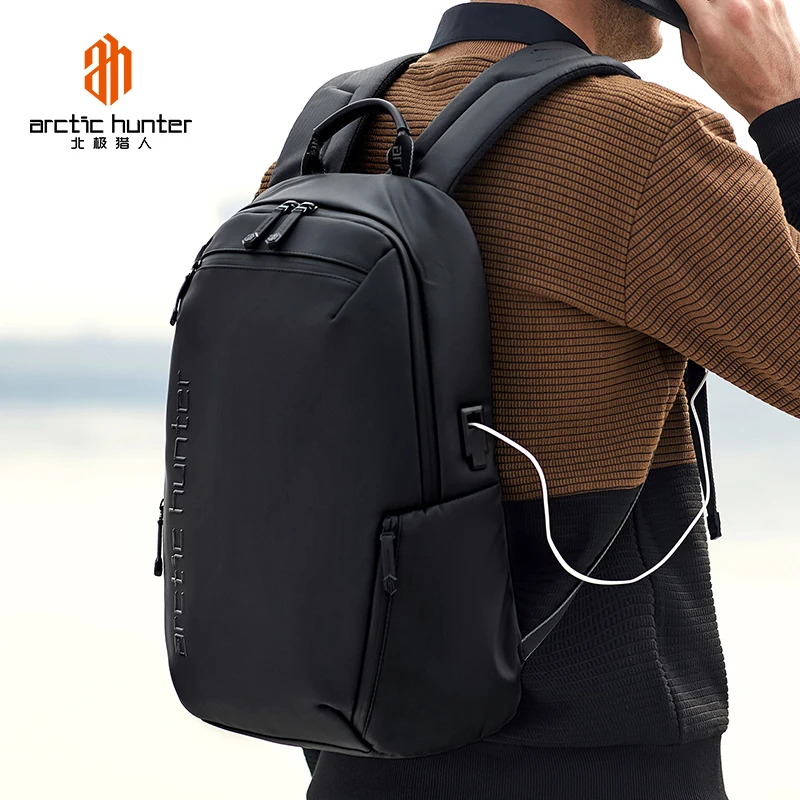 Imagem -05 - Arctic Hunter Nova Moda Luxo Couro do Plutônio Tpu Negócios Assaltante Zaino Uomo Inteligente Mochila Hombre Sac Recarregável Portátil Backpac