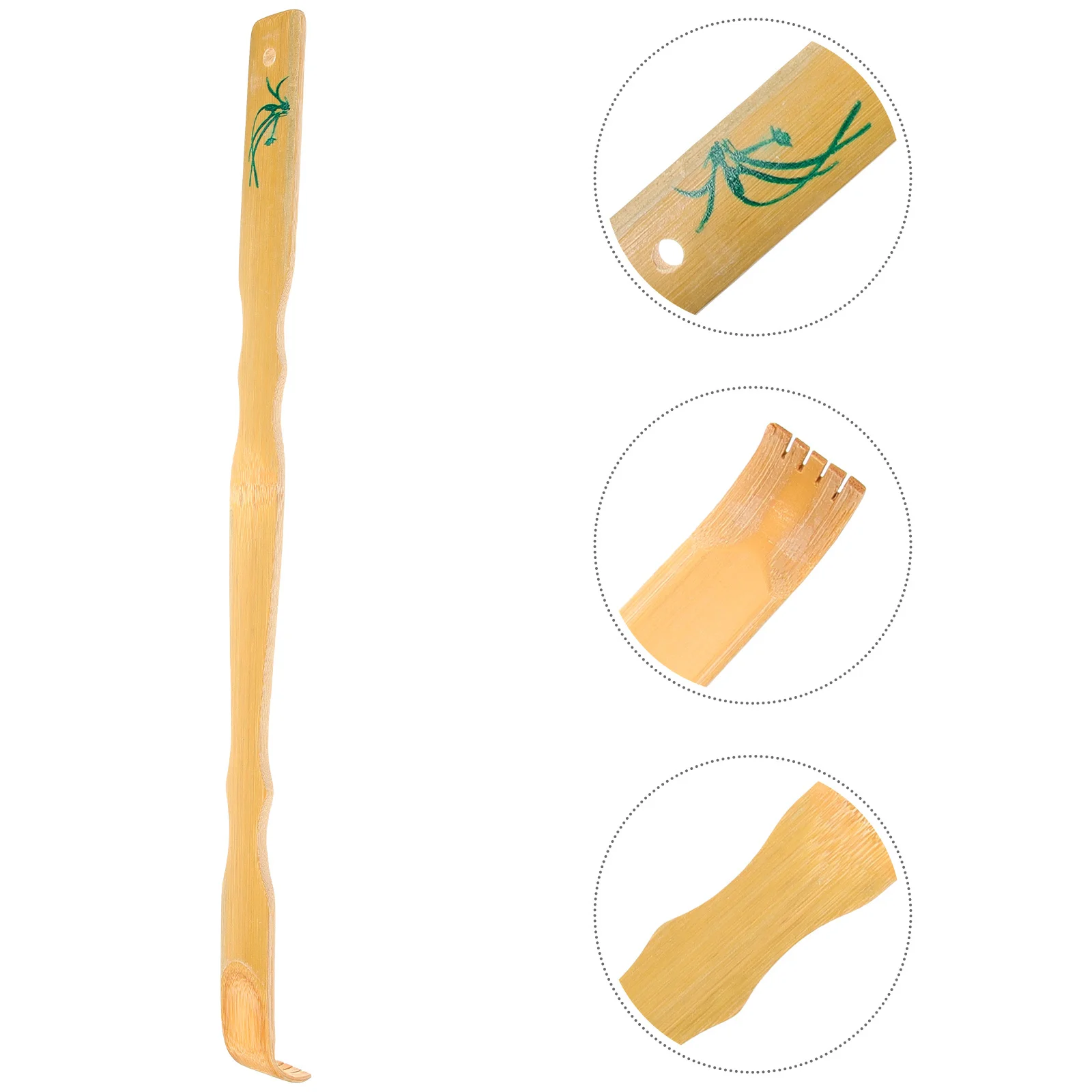 5Pcs Bamboo Back Scratcher Long Handle Portable Back Itching Relief Tool Massage Hammer Body Scratcher for Adults Elderly Home