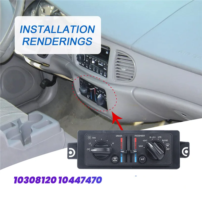 AS96-Pemanas A/C Mobil Suhu Kontrol Iklim 10308120 10447470 untuk Buick Century Regal 2000-2005 Regulator dengan Udara Ganda