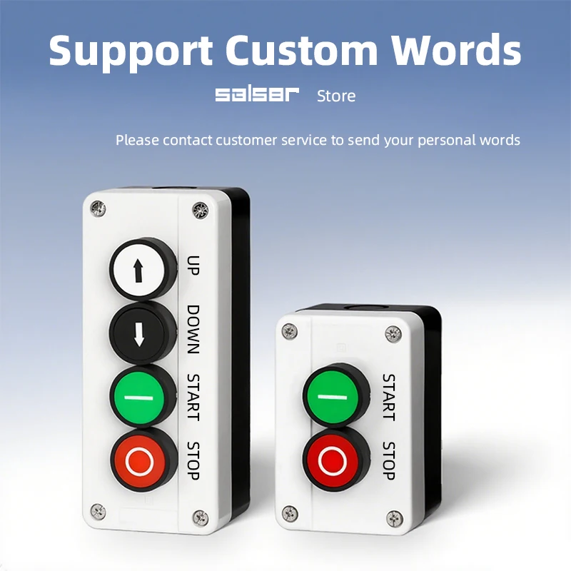 دفع زر مربع التبديل رمز السهم يشير إلى بدء إيقاف الانتعاش إعادة تعيين مقاوم للماء إيقاف الطوارئ التحكم الصناعي المحمول