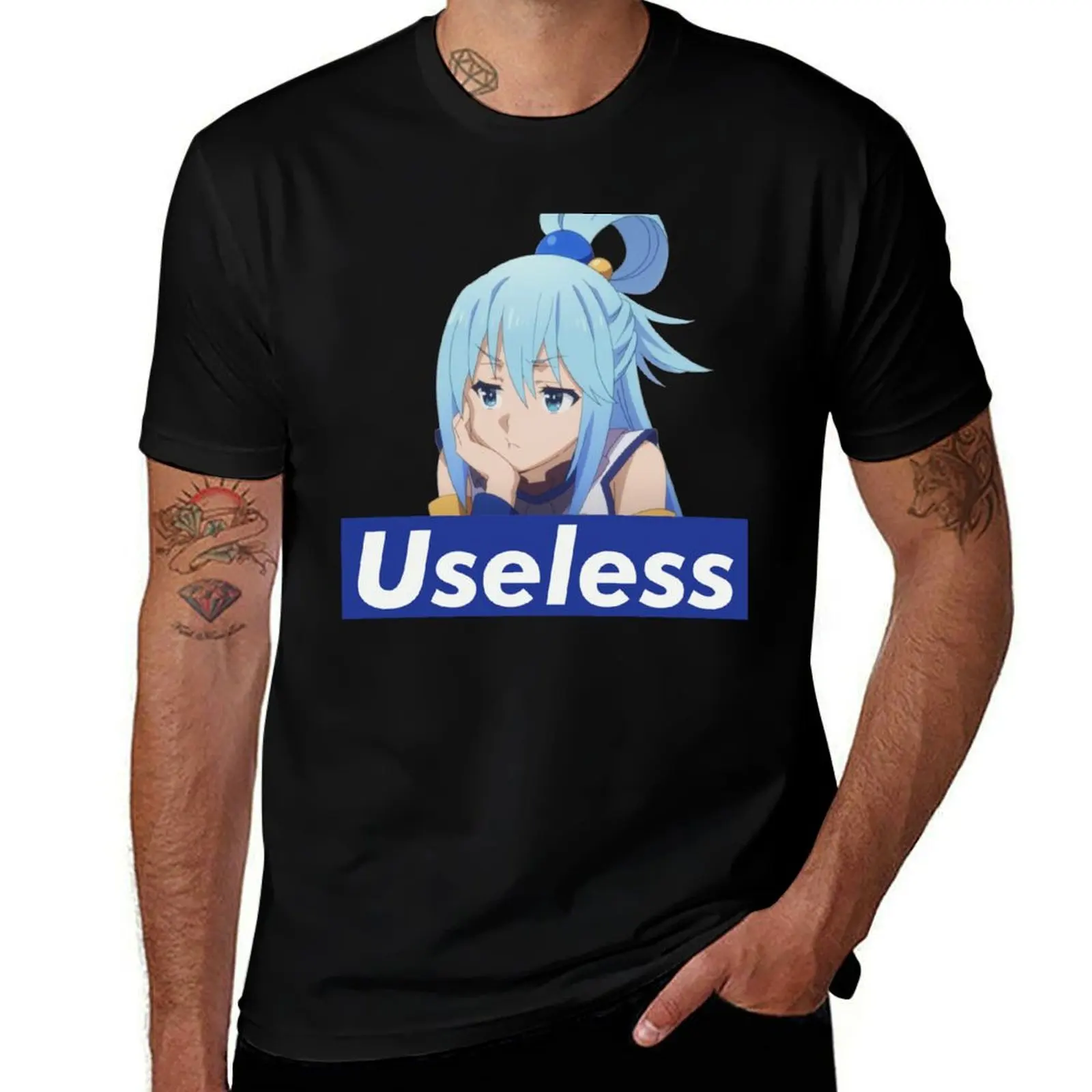 Useless Aqua T-Shirt Sport Basic Moisture Wicking Tee T-Shirt