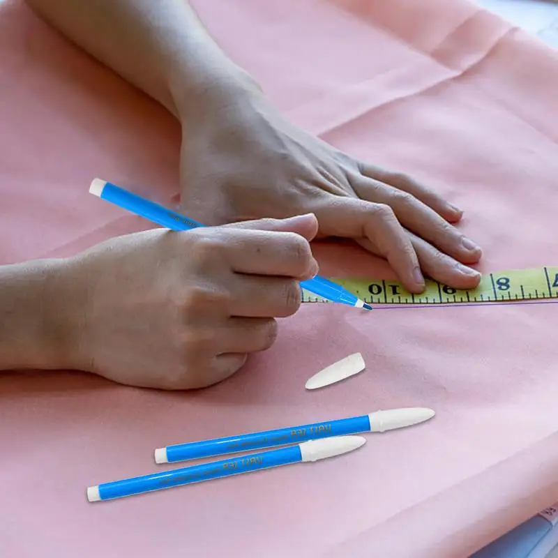 Marcadores de tecido solúvel em água para costura, cores brilhantes, pontas de fibra para acolchoar, costura, escrita suave, 10 peças