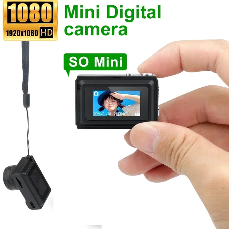 JABS Mini Camera With Screen HD Compact Camcorder Flash Portable Photo Digtal Cam Indoor Home Outdoor Sport DV Video Recorder